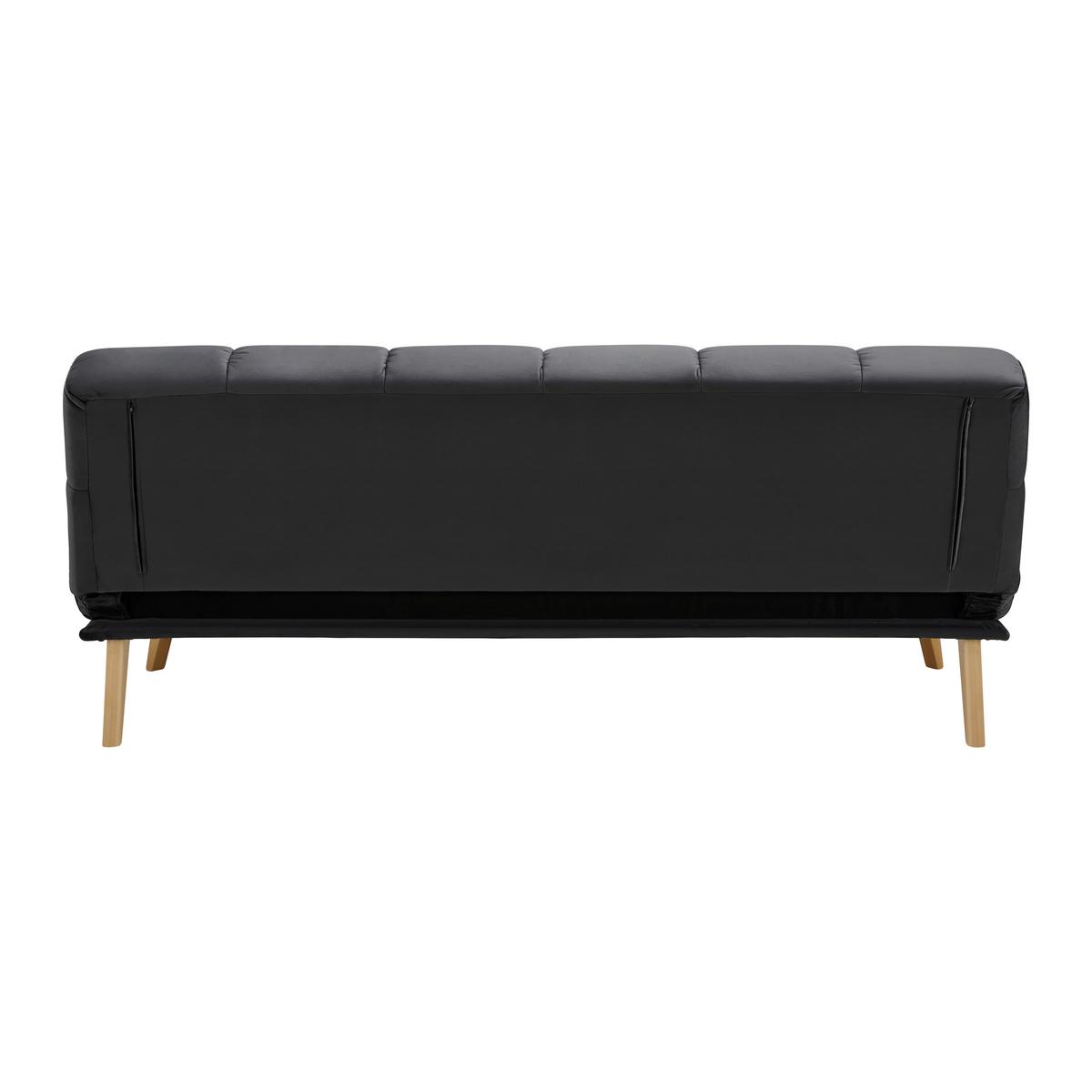 Rozkladacia pohovka ALVA, čierna - čierna/prírodná farba, Modern, drevo/textil (185/80/88cm) - Bessagi Home