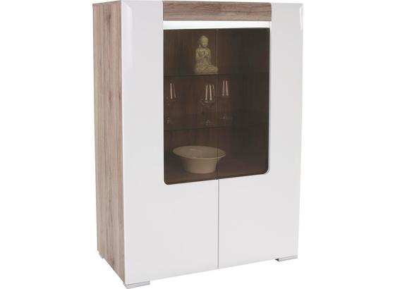 Vitrin Toronto - Tölgyfa/Fehér, modern, Faalapú anyag/Üveg (100/146/42,2cm) - Ombra Vitrin Toronto - Tölgyfa/Fehér, modern, Faalapú anyag/Üveg (100/146/42,2cm) - Ombra