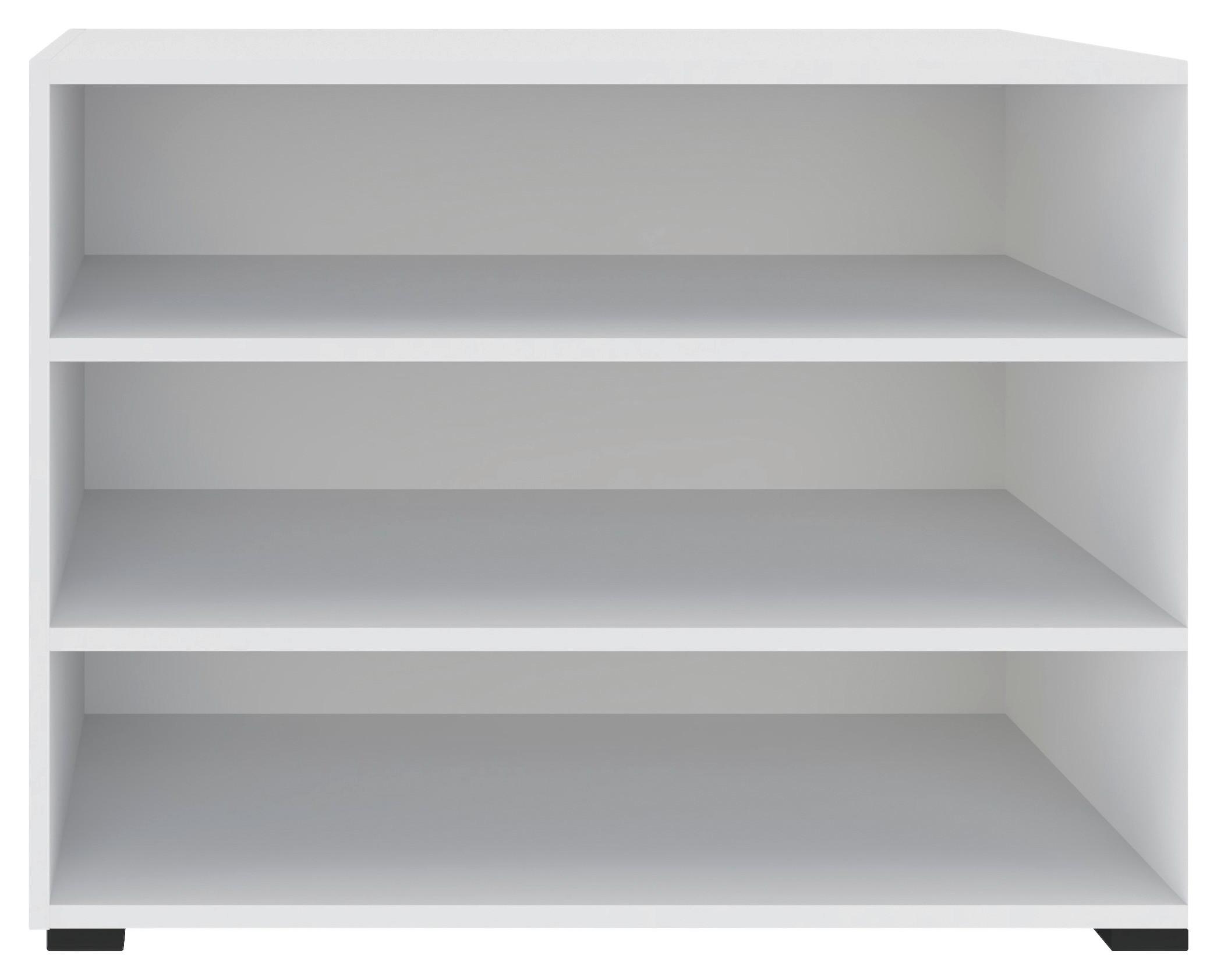 Regal Unit -elements Midi B: 91,2 Cm Weiß - Schwarz/Weiß, MODERN, Holzwerkstoff (91,2/67,2/40cm) - Ondega