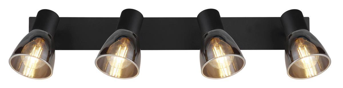Strahler 54307-4 - Schwarz, Design, Glas/Metall (50/7/15,5cm) - Globo