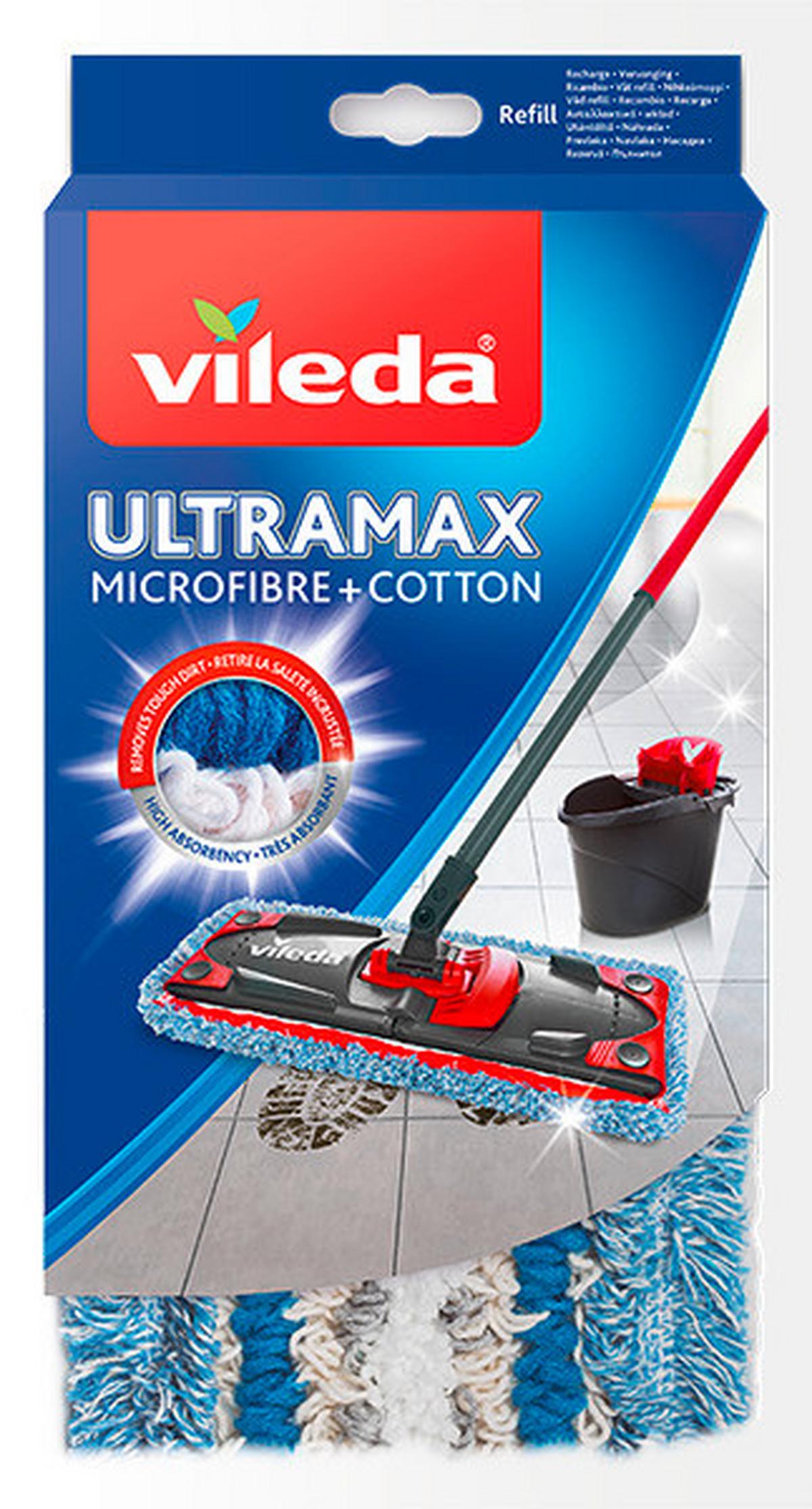 Náhradní návlek ULTRAMAX VILEDA - červená, Konvenční, textil/plast (14/24.5/2cm)