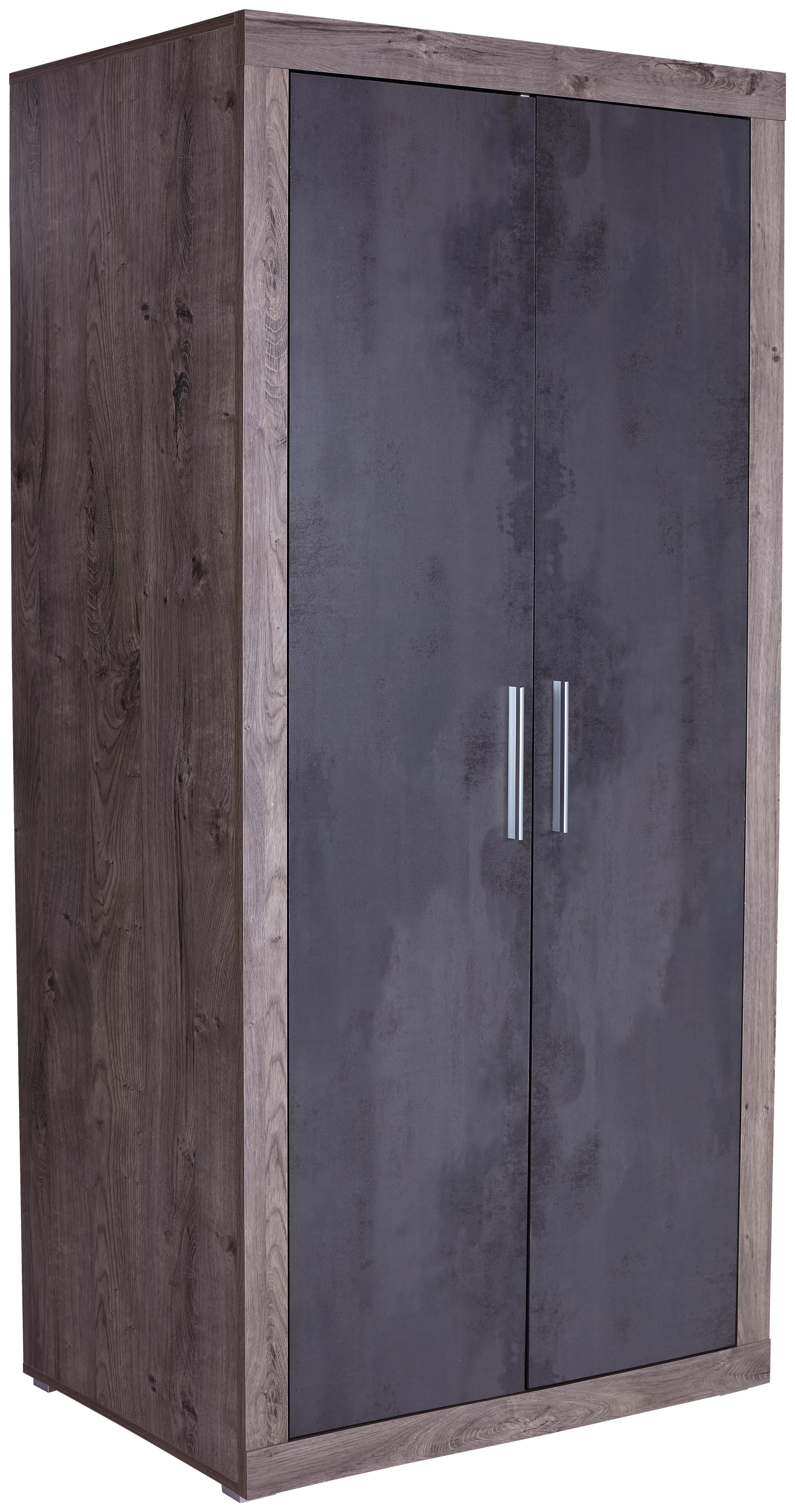 Kleiderschrank Frame B:98cm Ribbeck Eiche/ Oxid Dekor - KONVENTIONELL, Holzwerkstoff (98/200/52,5cm)