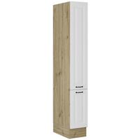 Apothekerschrank Stina Eiche Dekor/weiß B: 30cm - Weiß/Eiche Artisan, ROMANTIK / LANDHAUS, Holzwerkstoff (30/205/57cm) - Livetastic
