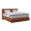 Boxspringbett Nobu Rostbraun, Lf: 180x200 cm - Rostfarben/Schwarz, Trend, Holz/Textil (180/200cm)