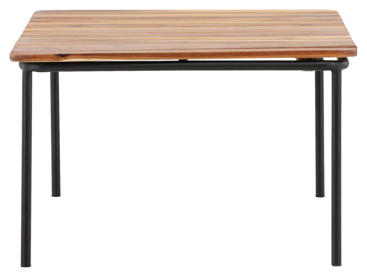 Loungetisch Penh Aus Stahl Und Echtholz - Naturfarben, KONVENTIONELL, Holz/Metall (100/65/40cm) - Gardenson
