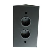 Mehrfachsteckdose 2-Fach Edelstahlfarben - Edelstahlfarben, MODERN, Metall (11,5/30/8,3cm)