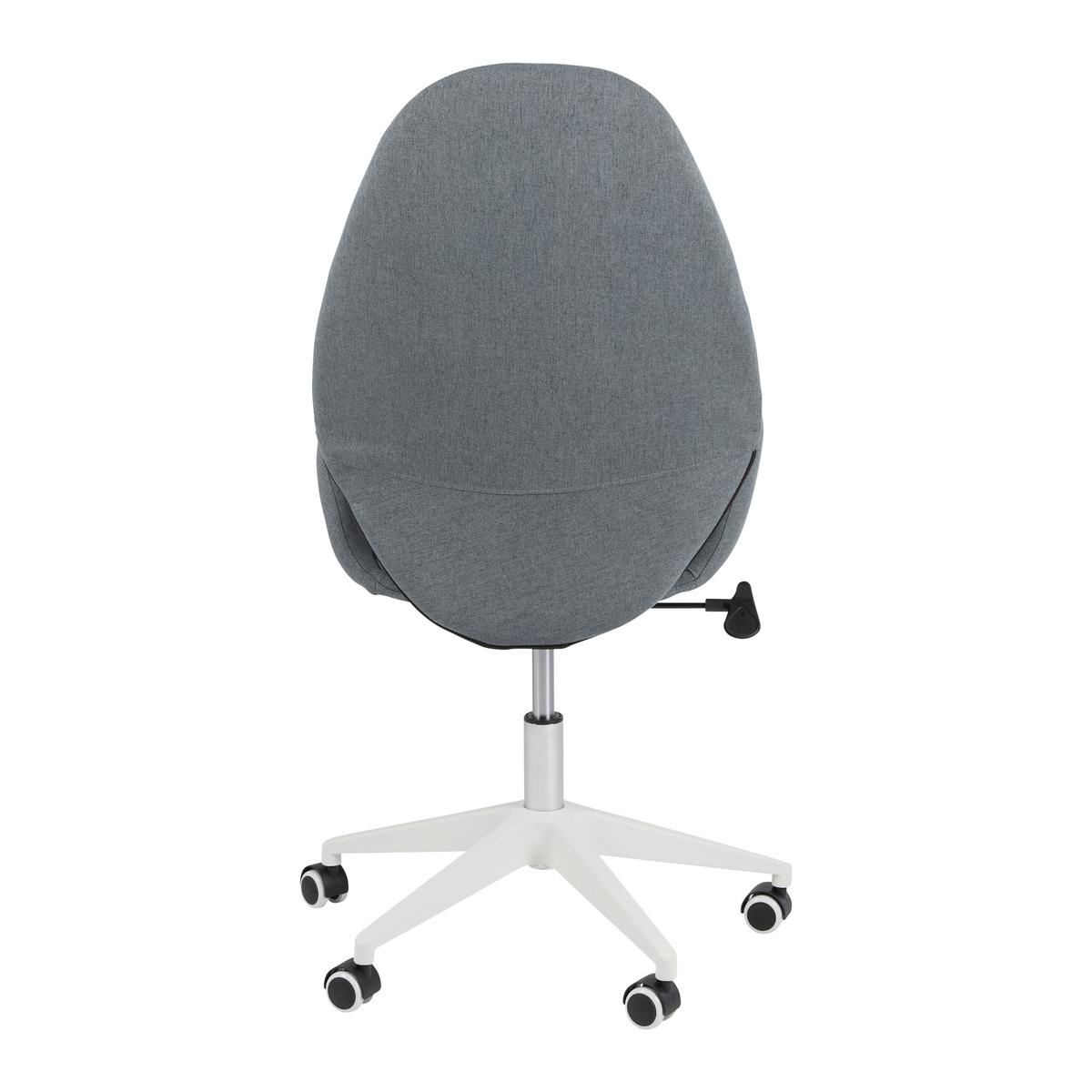 Otočná židle LEILA šedá - bílá/šedá, Moderní, kov/textil (56/105-115/57cm) - Bessagi Home