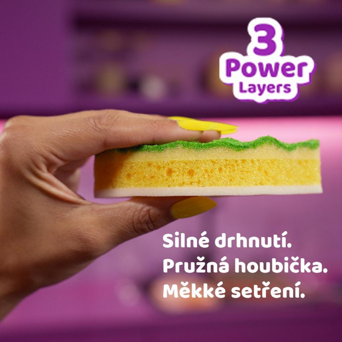 Houbička LEMON PUNCH VILEDA PUNCH LEMON HUBKA - vícebarevná, Basics, plast (10,2/15/3,2cm) - Vileda