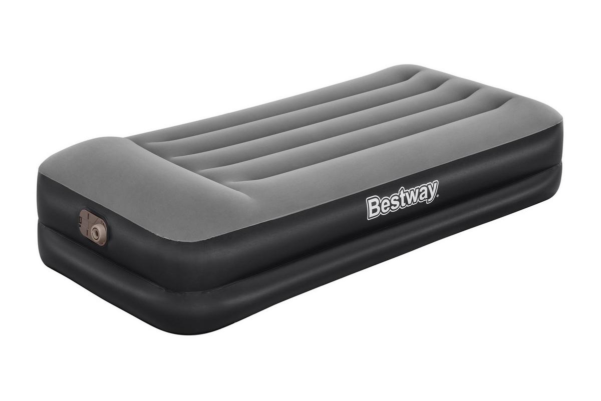 Luftbett Hannes 191x97x46 Cm Bis 150kg, Inkl. Pumpe - Dunkelgrau/Schwarz, KONVENTIONELL, Kunststoff/Metall (191/97/46cm) - Bestway