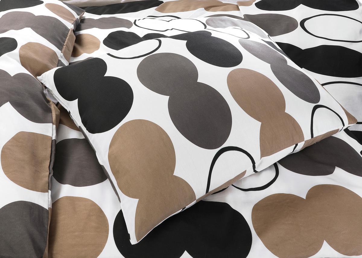 Ágyneműhuzat-garnitúra Fiona - bézs/fekete, Modern, textil - Luca Bessoni