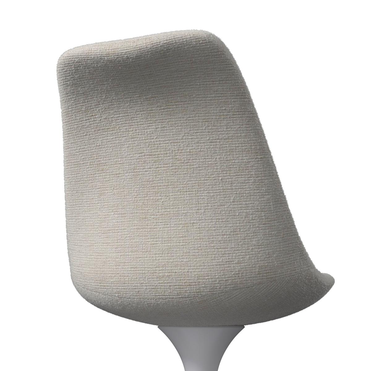 Židle Celia, bílá/béžová - bílá/béžová, Moderní, kov/textil (56/49/83cm) - Bessagi Home