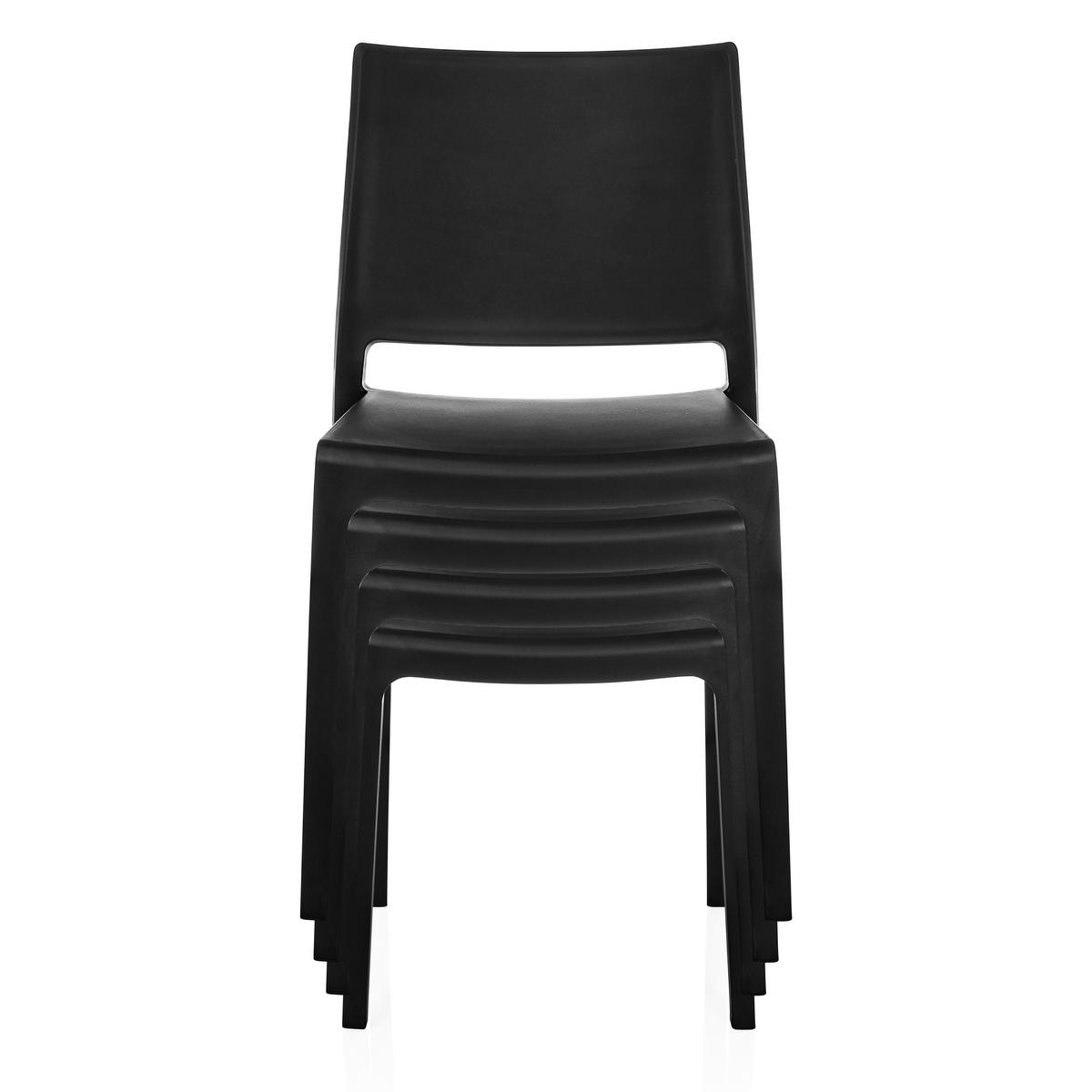 Stuhl T37 V Schwarz B: 47 cm - Schwarz, MODERN, Kunststoff (47/80/51cm) - MID.YOU