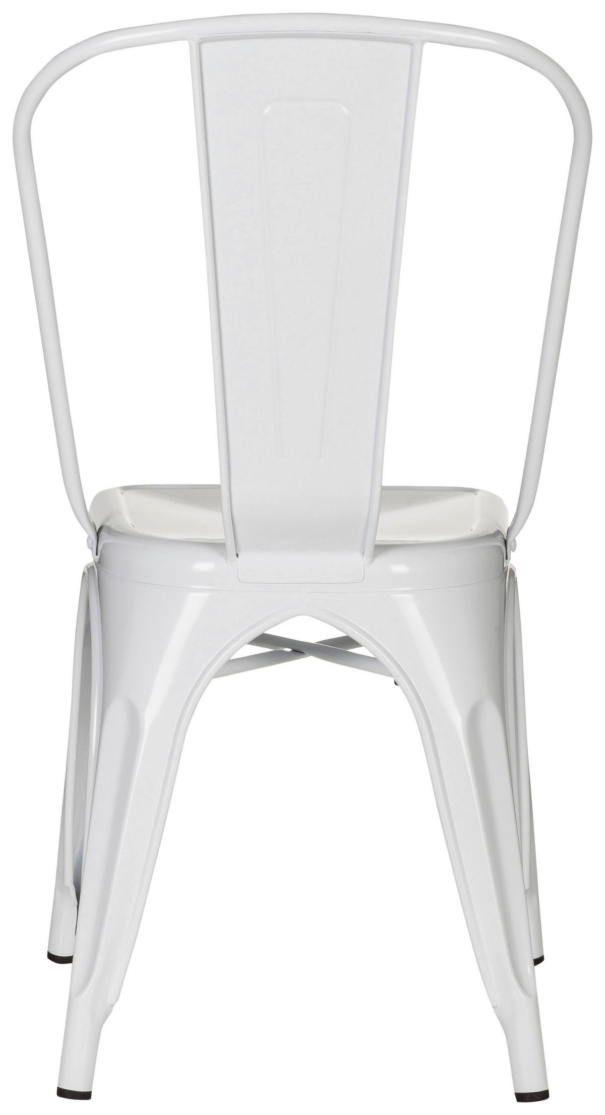 Stuhl Vantaggio Comfort Stapelbar Weiß Bis 150 Kg - Weiß, Basics, Metall (44/84/54cm) - MID.YOU