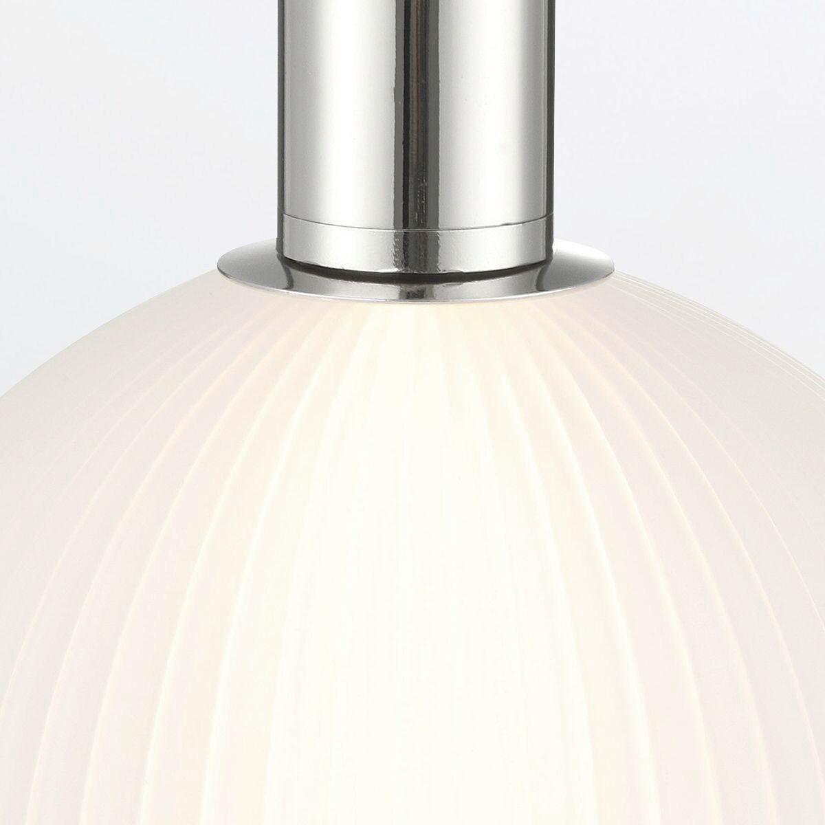 Led Függeszték Qn-Palmas-1mp-Pn - nikkelszínű, Konventionell, üveg/fém (15,2/32cm) - Elstead Lighting