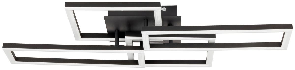 LED-Deckenleuchte Daria - Schwarz/Weiß, MODERN, Kunststoff/Metall (70/36/9cm) - Luca Bessoni