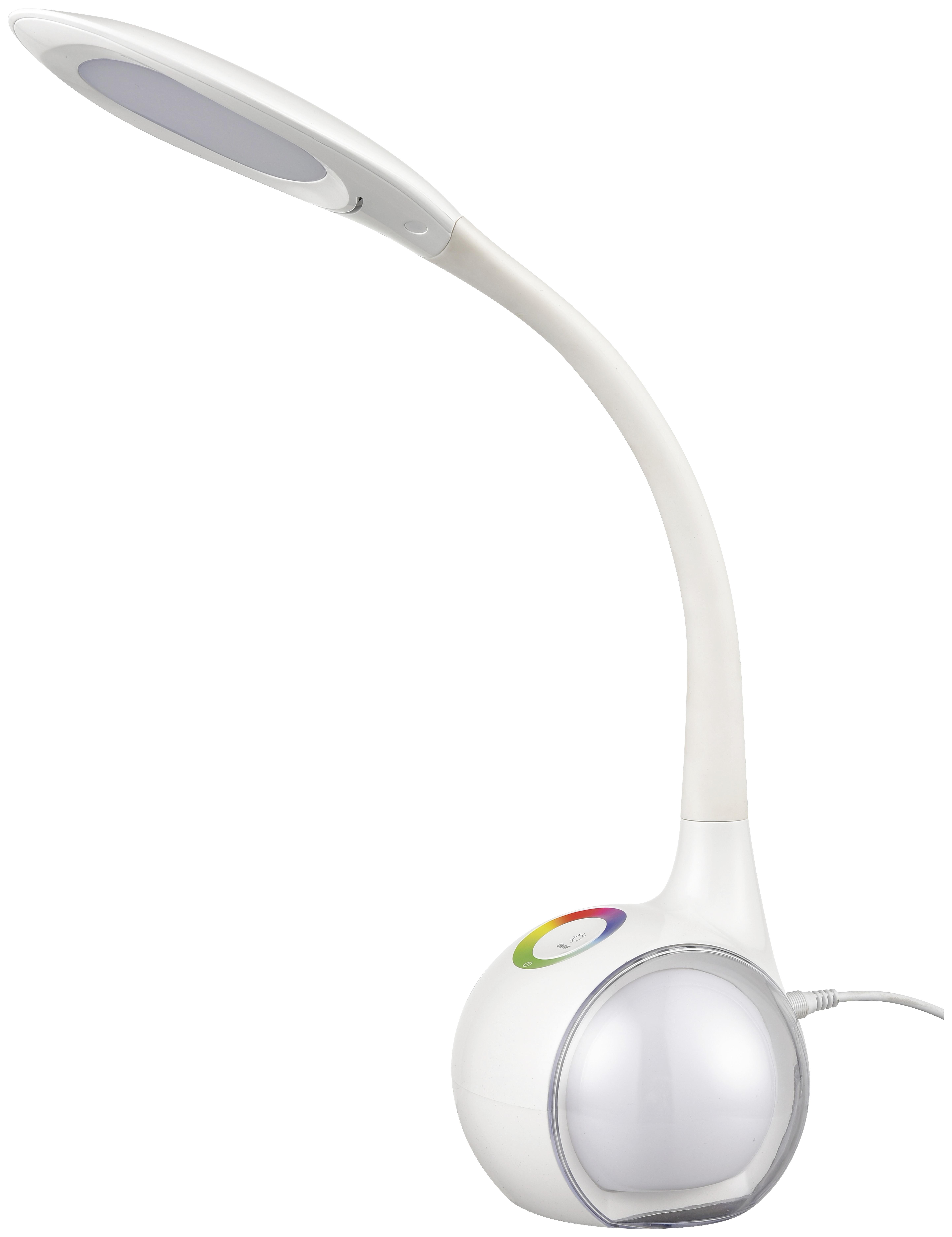 LED-Schreibtischlampe Regina dimmbar Weiß, Flexarm, Touch - Weiß, MODERN, Kunststoff (53cm) - Luca Bessoni