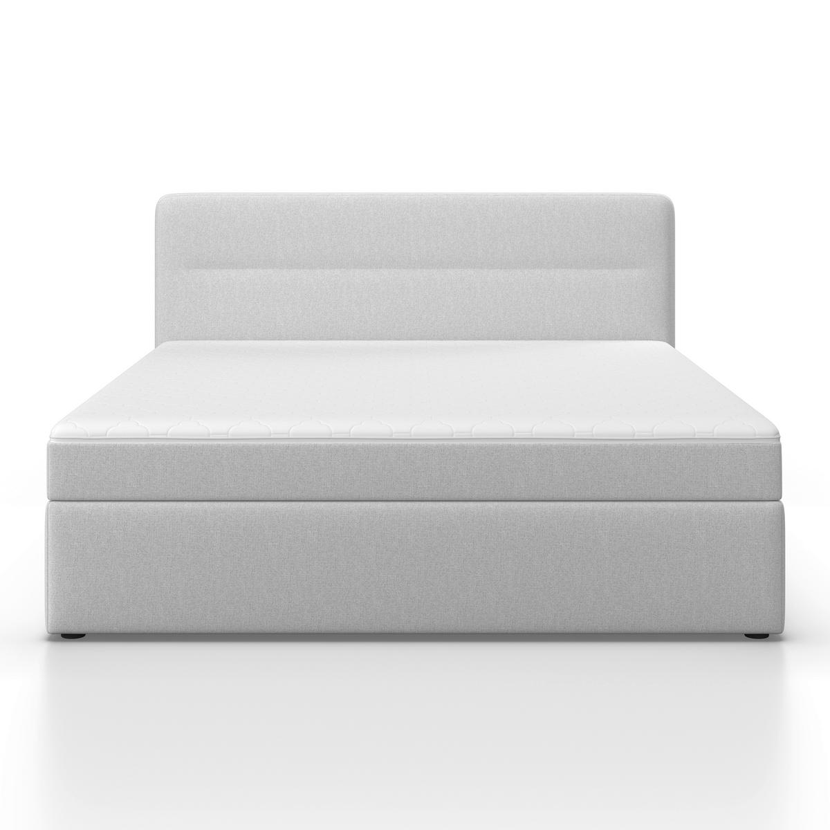 Boxspringová postel MARCO 180x200, světle šedá - černá/světle šedá, Moderní, dřevo/textil (180/200cm) - Bessagi