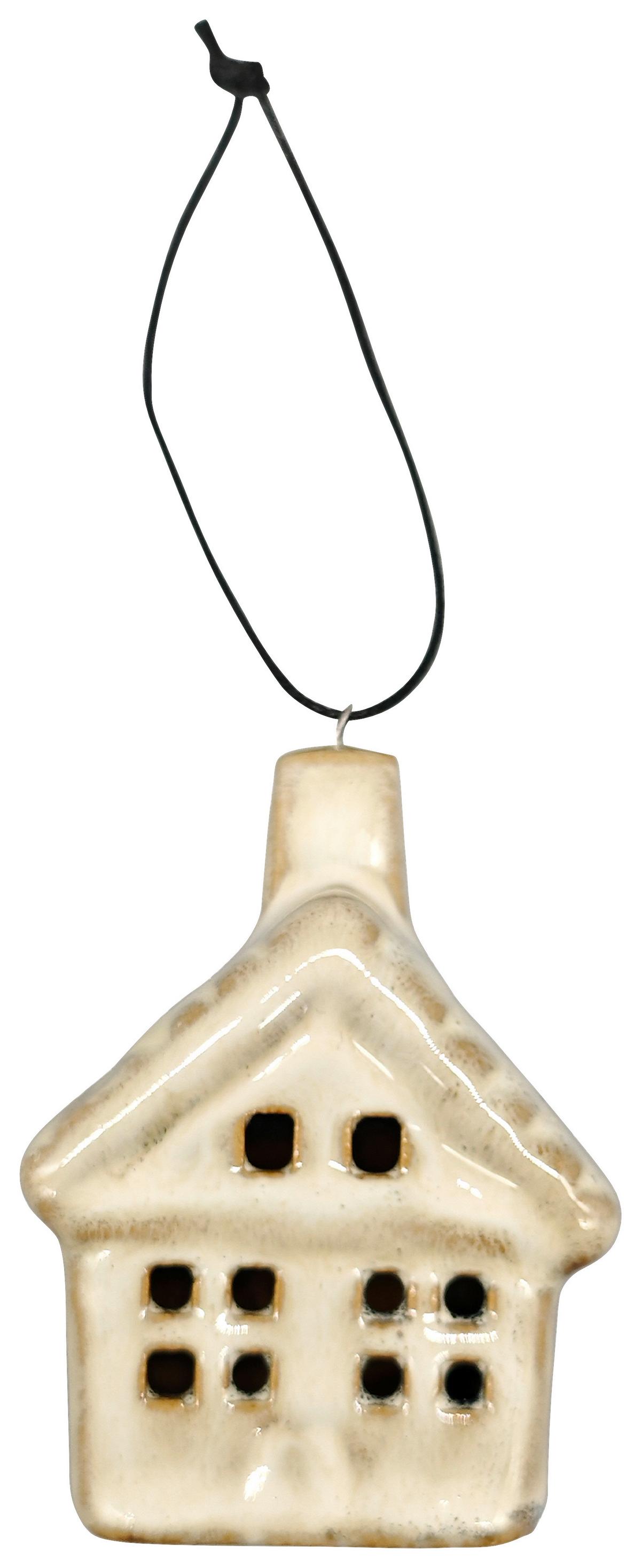 Závesná dekorácia HOMIE - krémová, Konventionell, textil/keramika (5/6,3/3,8cm) - Mömax