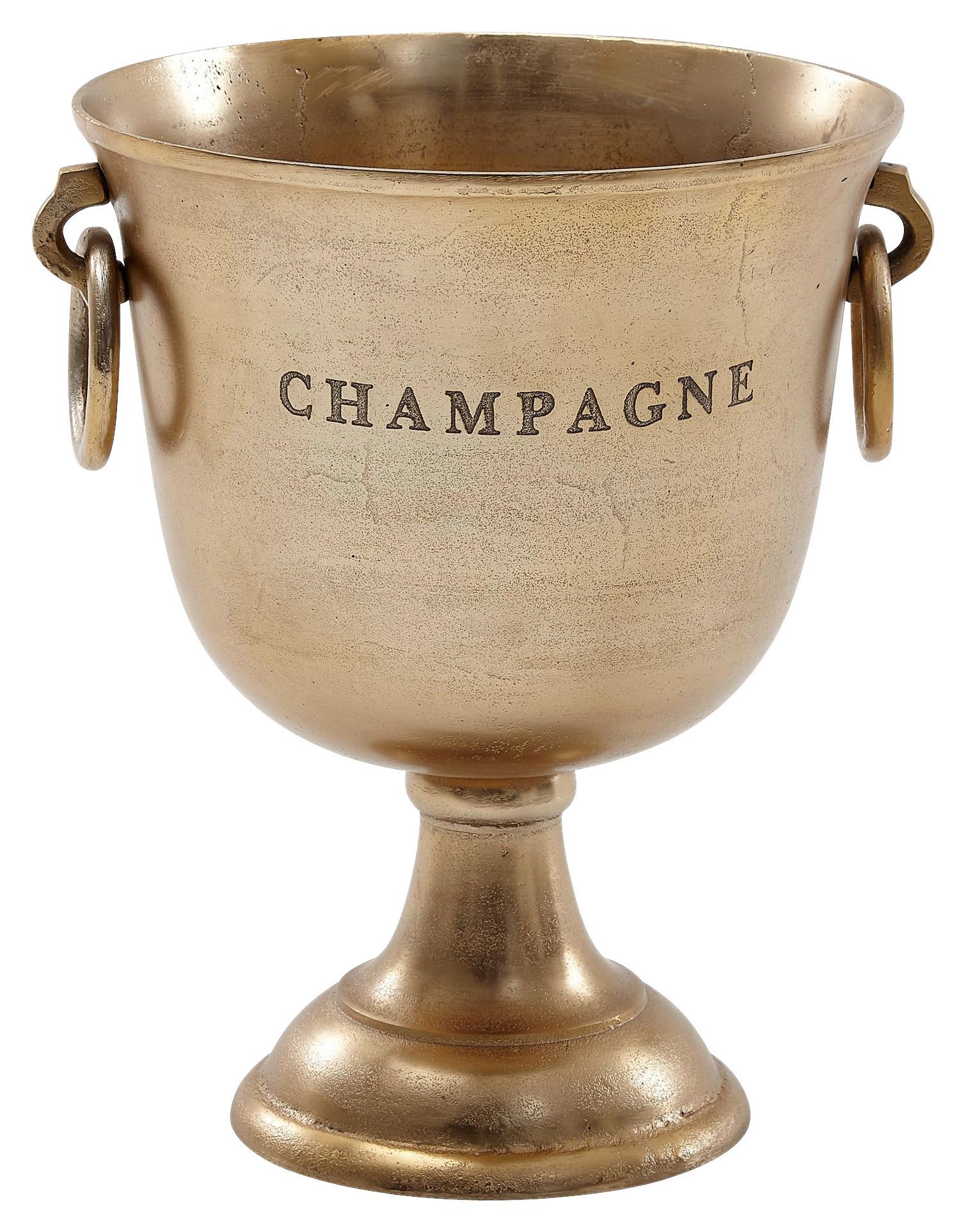 Champagnerkühler Wohnling Goldfarben B: 28,5 cm - Goldfarben, MODERN, Metall (28,5/37,5/28,5cm) - MID.YOU