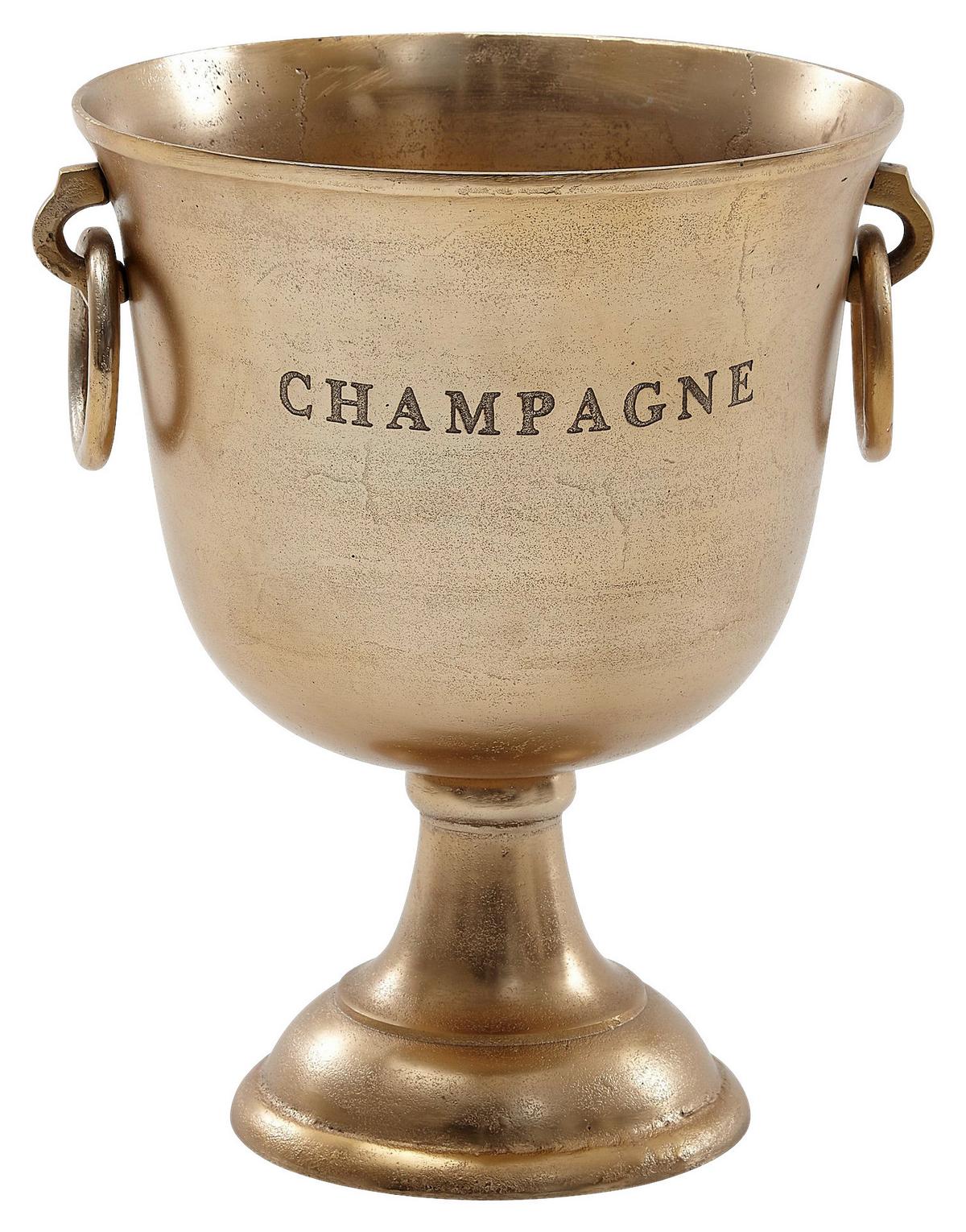 Champagnerkühler Wohnling Goldfarben B: 28,5 cm - Goldfarben, MODERN, Metall (28,5/37,5/28,5cm) - MID.YOU