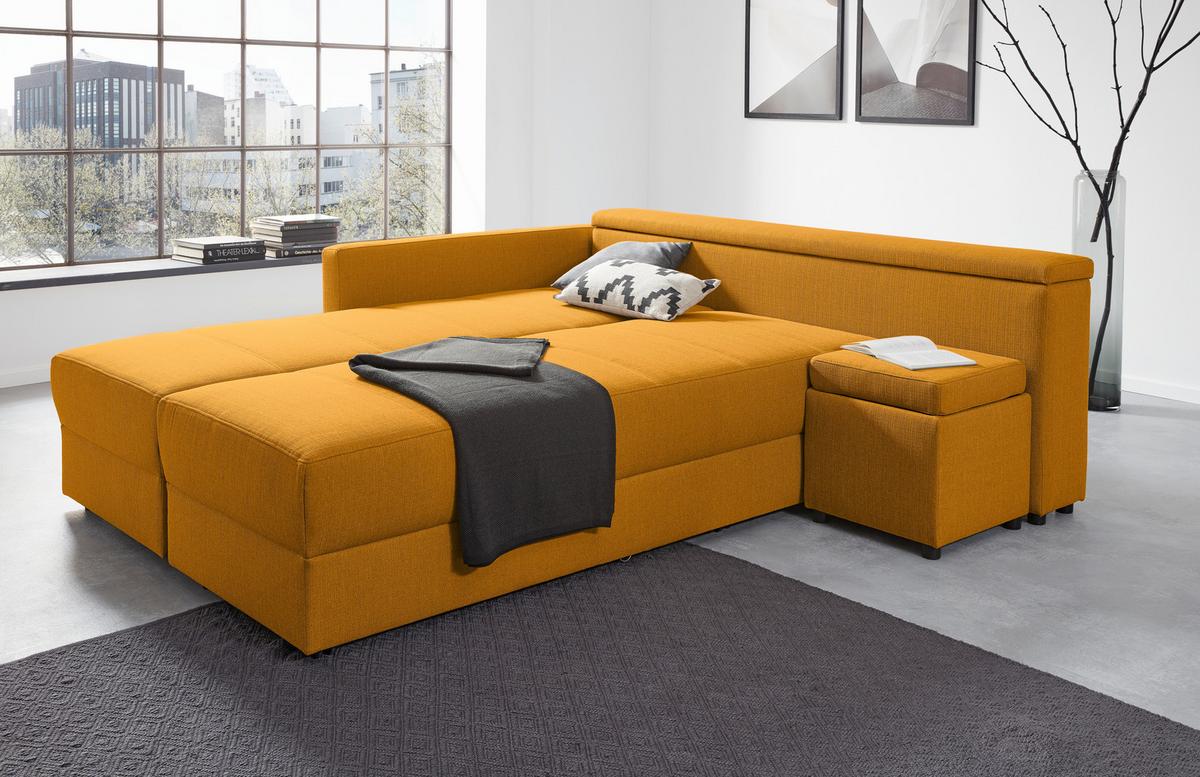 Ecksofa Looks Iii - Gelb/Schwarz, Design, Textil (287/229cm) - LOOKS by W.Joop