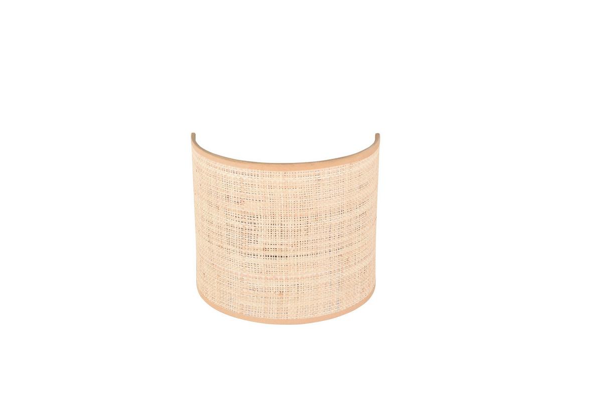 Wandleuchte Aimee Naturfarben Schwarz B: 20,5 cm - Schwarz/Naturfarben, Natur, Textil/Metall (23/20,5/12cm)