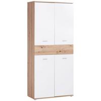 SKRINKA NA TOPÁNKY KÖLN - biela/farba duba, Modern, kompozitné drevo/plast (85/190,8/37,7cm)