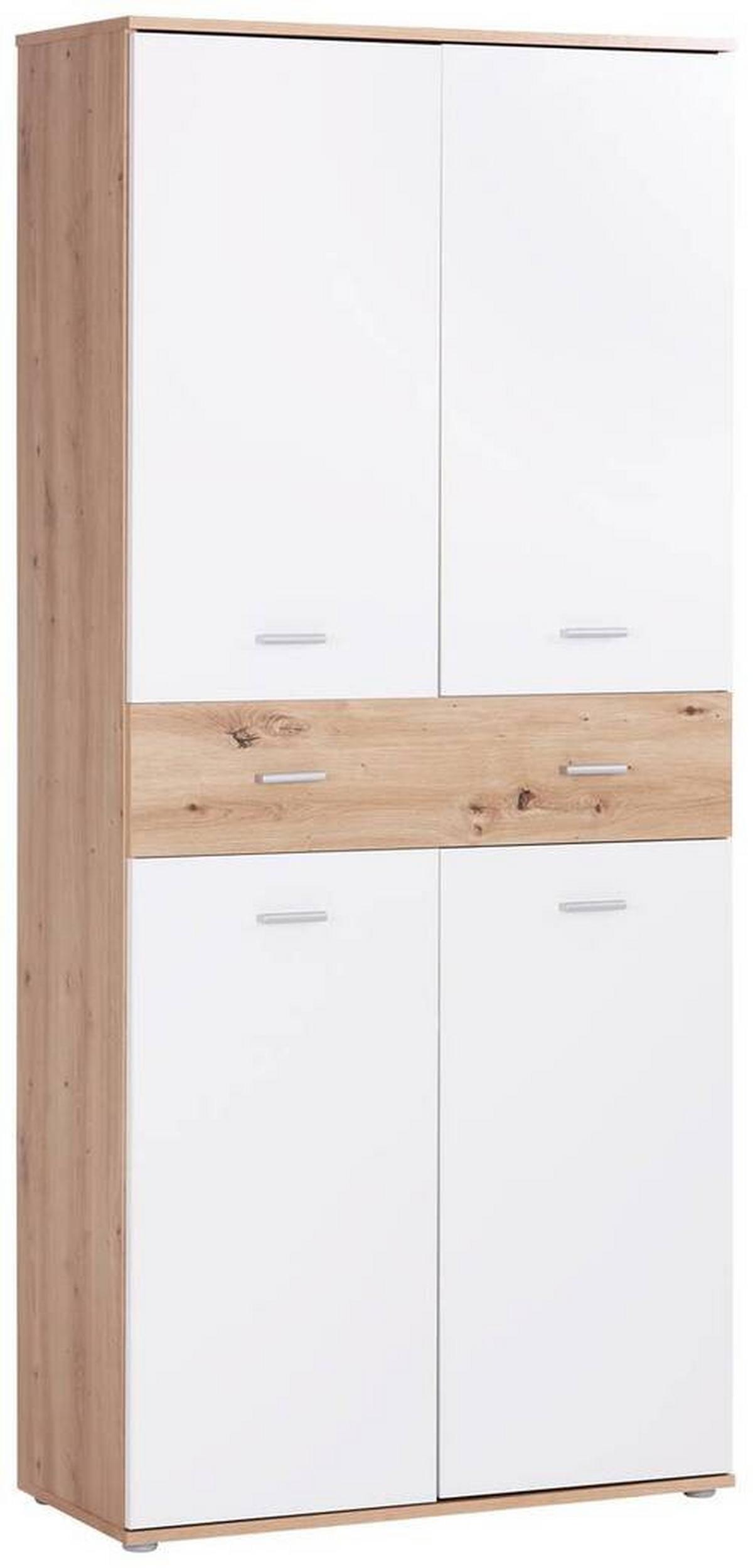 SKRINKA NA TOPÁNKY KÖLN - biela/farba duba, Modern, kompozitné drevo/plast (85/190,8/37,7cm)
