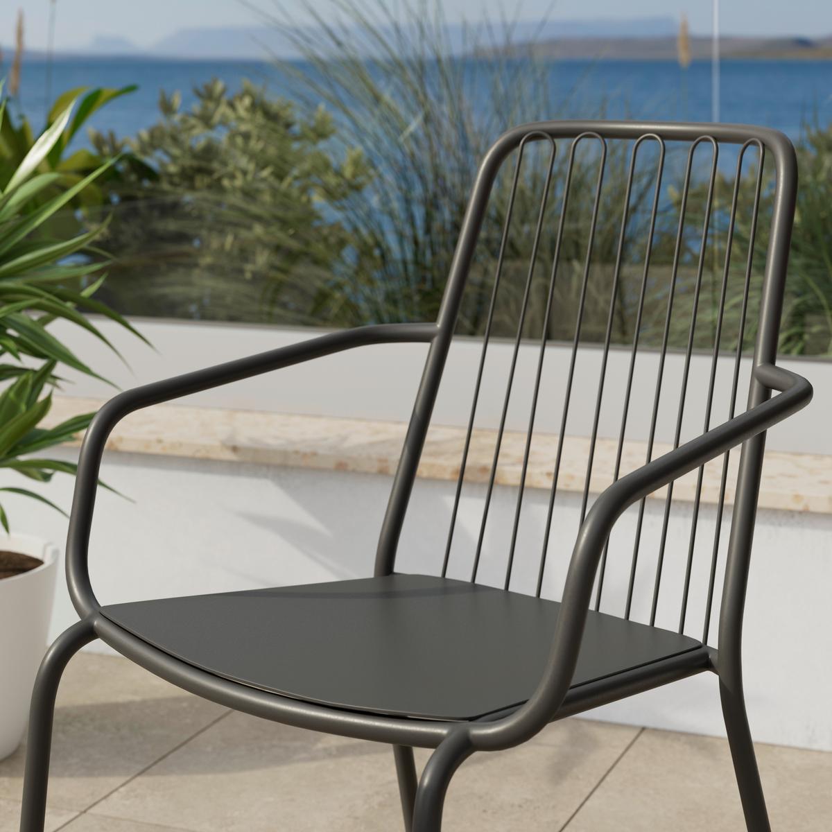 SADA NA BALKON ROSE - antracitová, Moderní, kov - Mömax