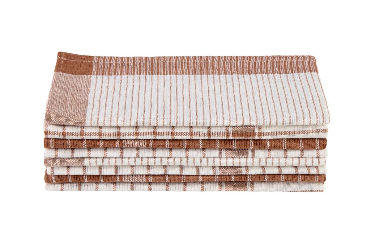 Geschirrtücher Frankfurt Baumwolle 8er-Set Bunt - Multicolor, KONVENTIONELL, Textil (50/70cm) - Ondega