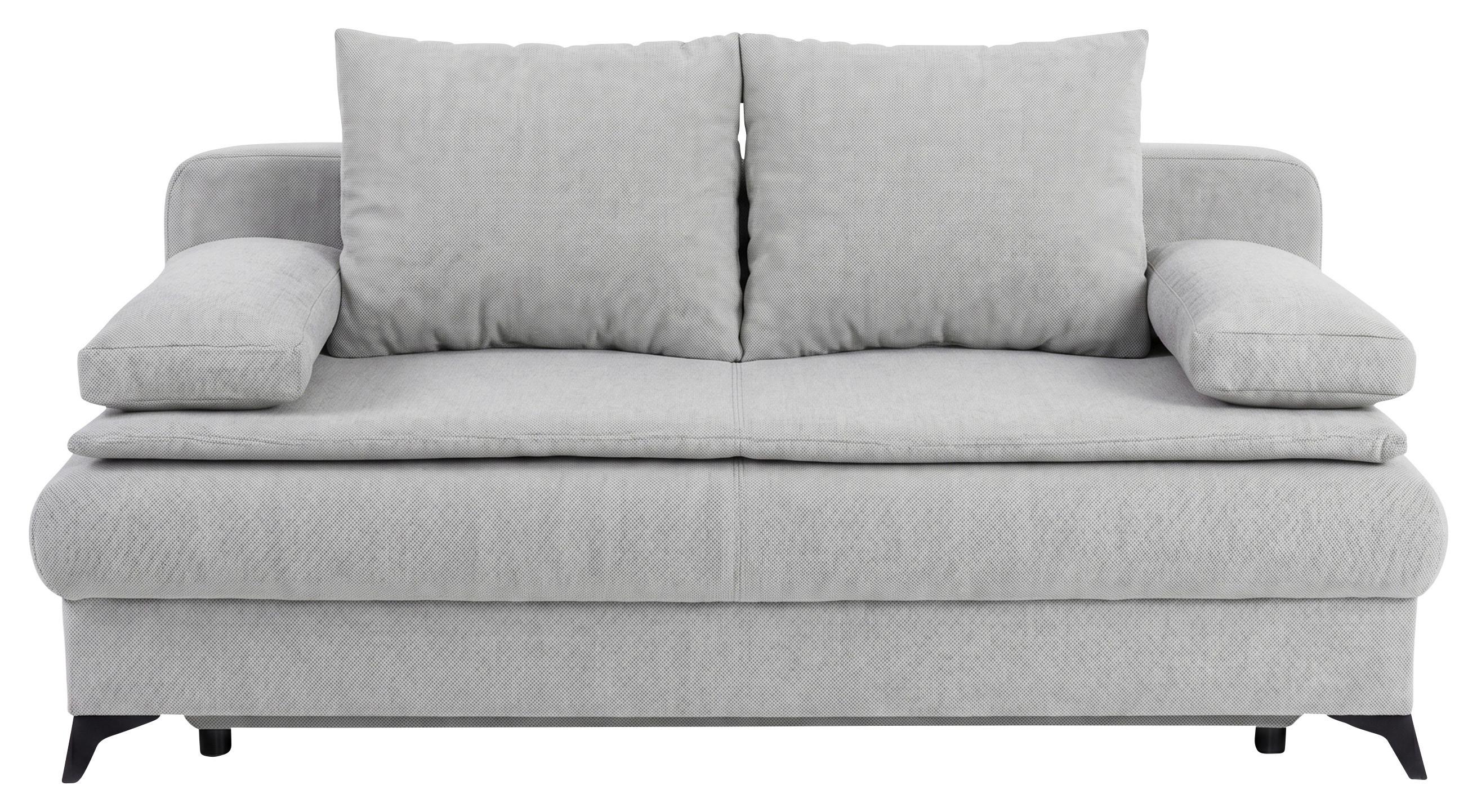 Rozkladacia pohovka KEN, sivá - čierna/sivá, Konventionell, kompozitné drevo/textil (209/105cm) - Based