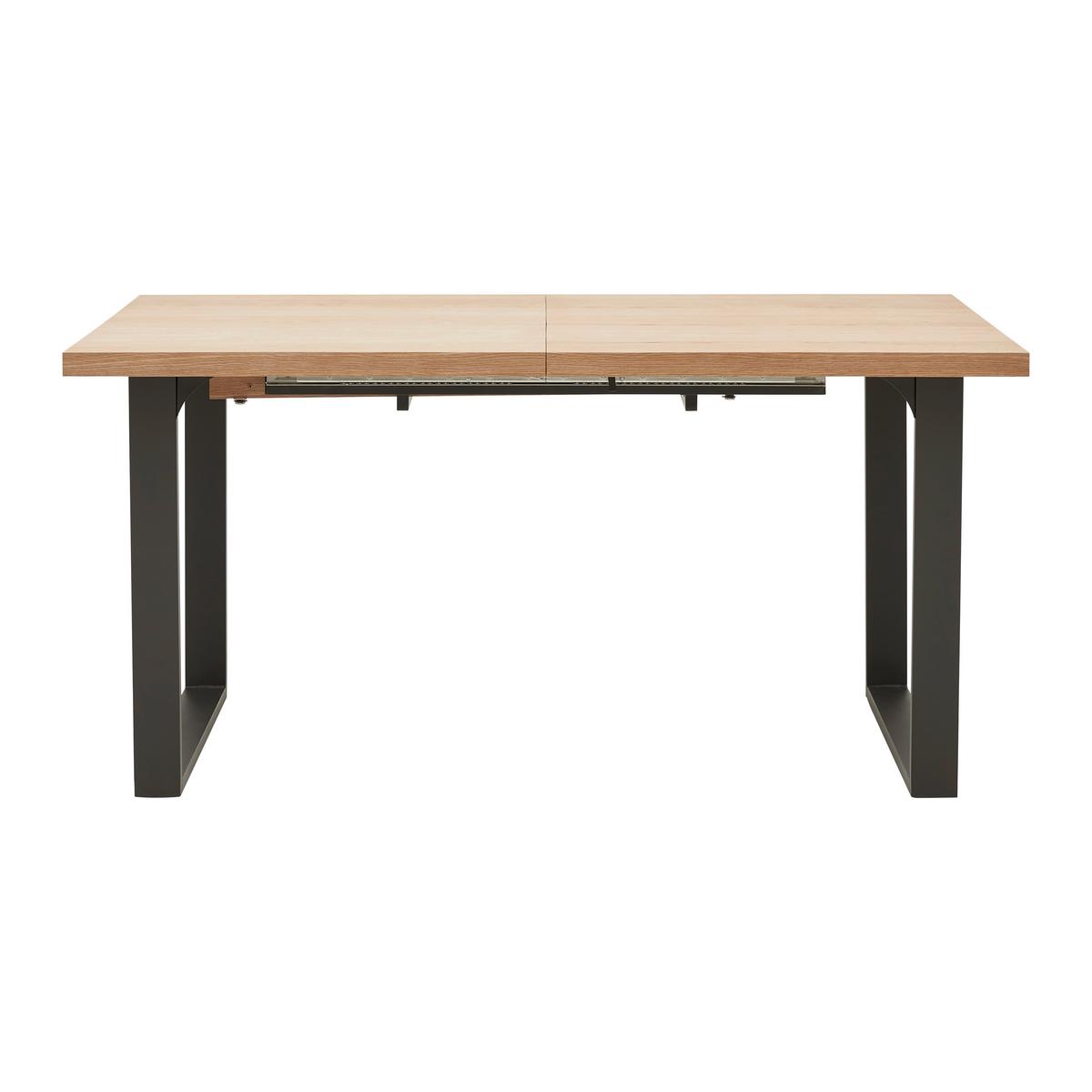Rozkládací jídelní stůl KILIAN dub 150-190 cm - černá/barvy dubu, Moderní, kov/dřevo (150-190/90/75cm) - Bessagi Home