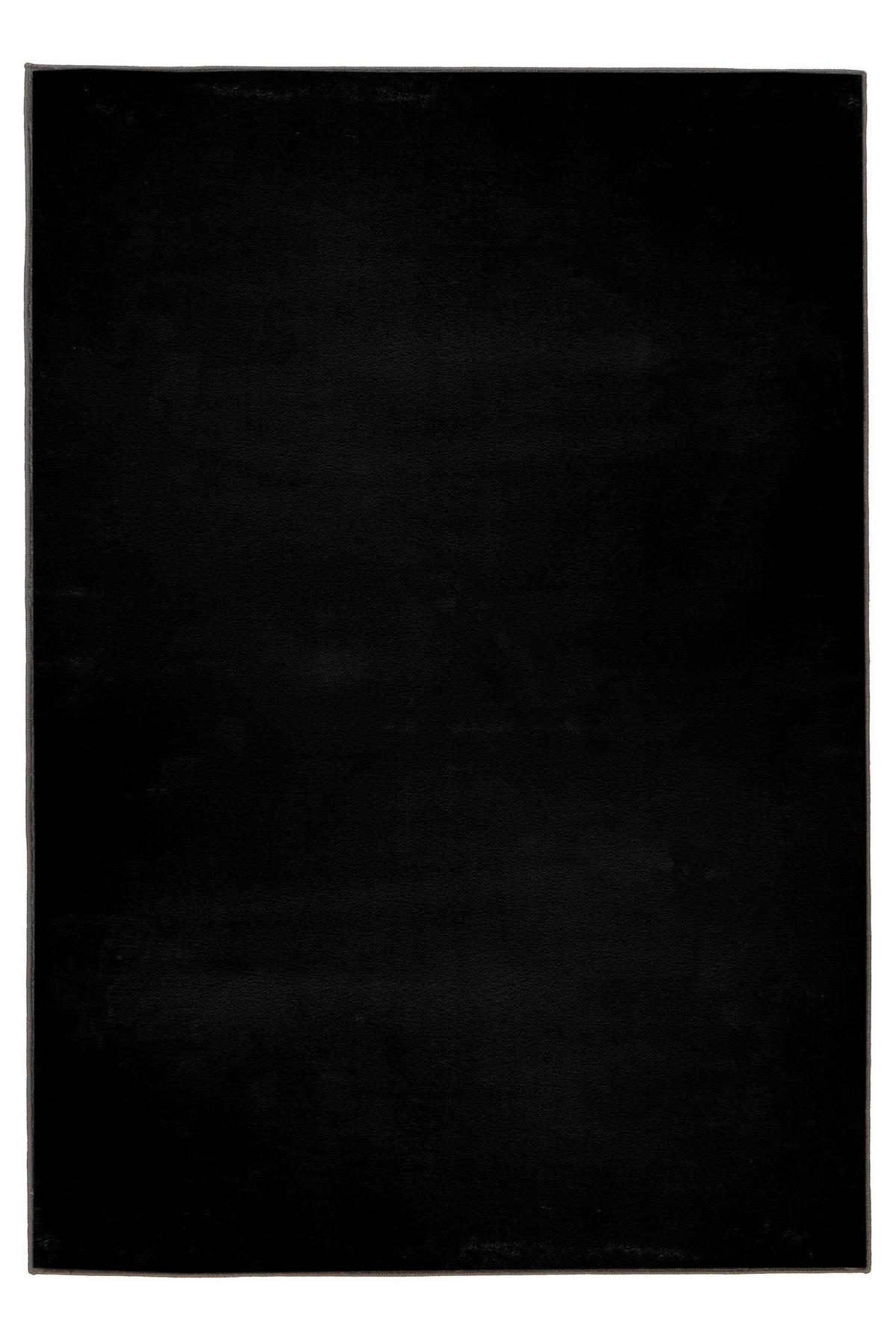 Flachwebteppich Schwarz, Bxl: Ca. 160x230 Cm - Schwarz, Basics, Textil (160/230cm) - Kayoom