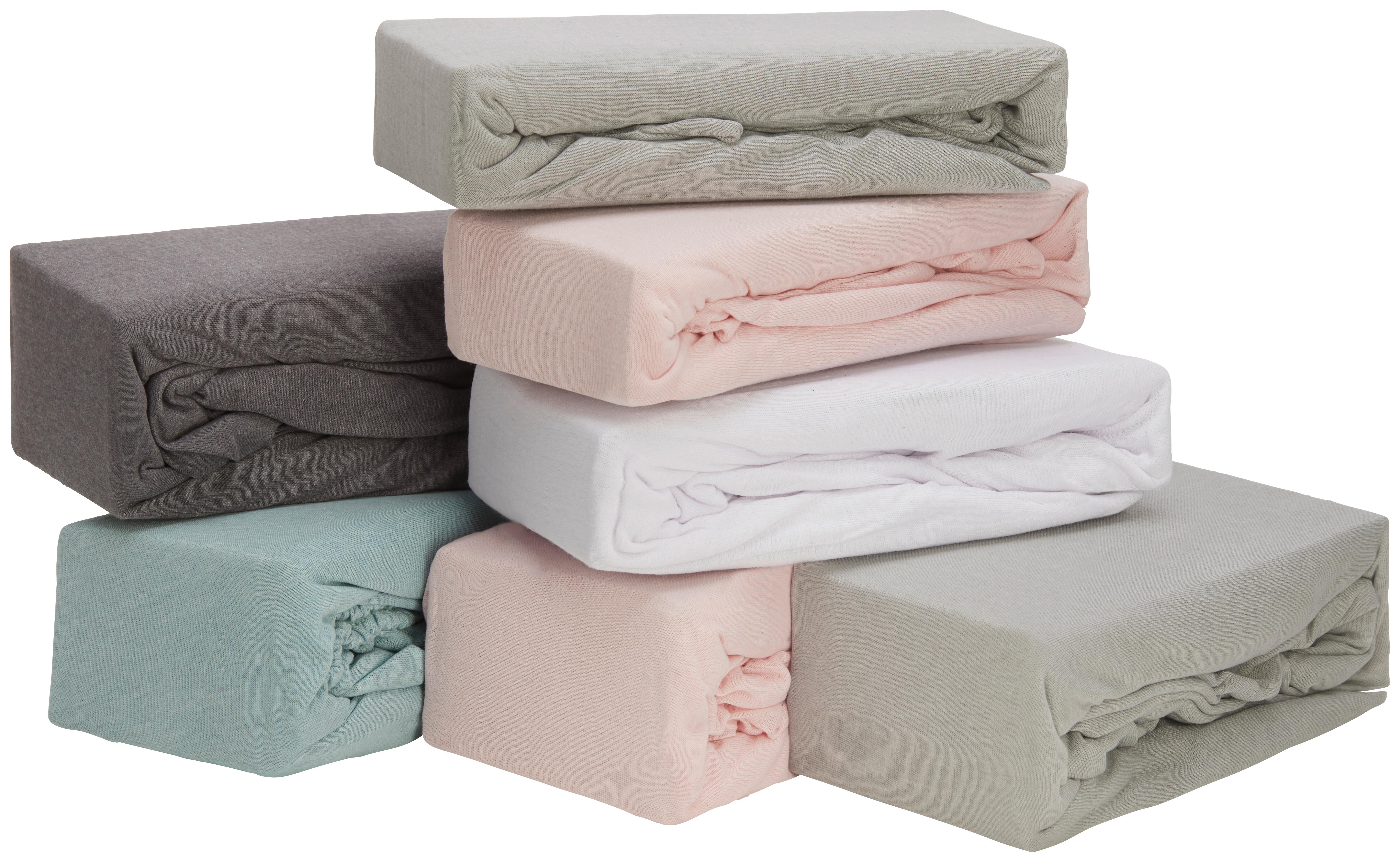 Prostěradlo Leo 180/200/40cm, různe barvy - bílá/růžová, textil (180/200cm) - Modern Living