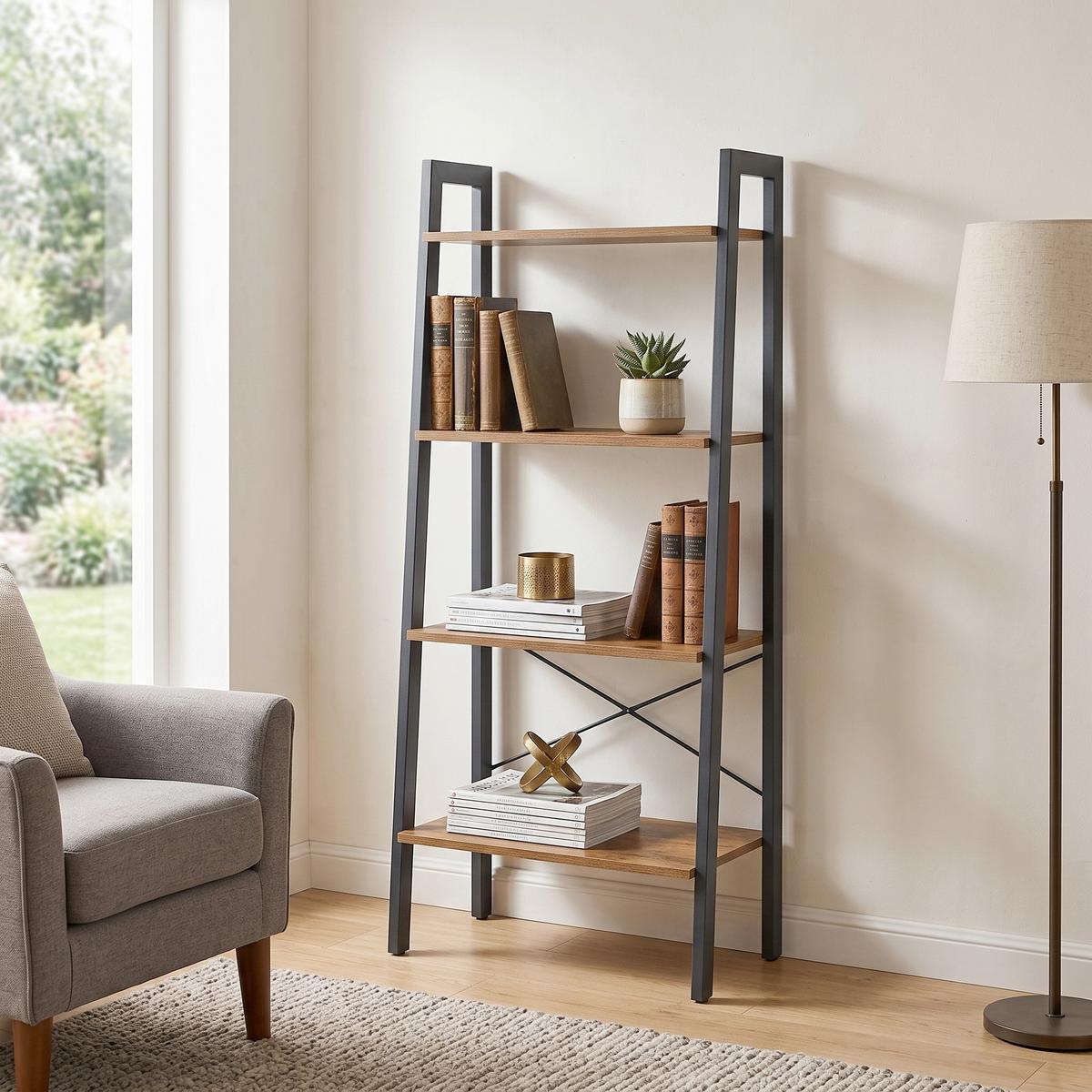 REGAL Iron B: 56 cm Braun/Schwarz - Schwarz/Braun, Basics, Holzwerkstoff (56/137,5/34cm) - Boxxx