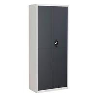 Aktenschrank Malivo Weiß/Anthrazit B: 80cm - Anthrazit/Weiß, KONVENTIONELL, Metall (80/180/40cm) - MID.YOU