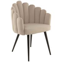 STOLIČKA S PODRÚČKAMI JEANE - čierna/béžová, Modern, kov/textil (61/85/58cm) - MID.YOU