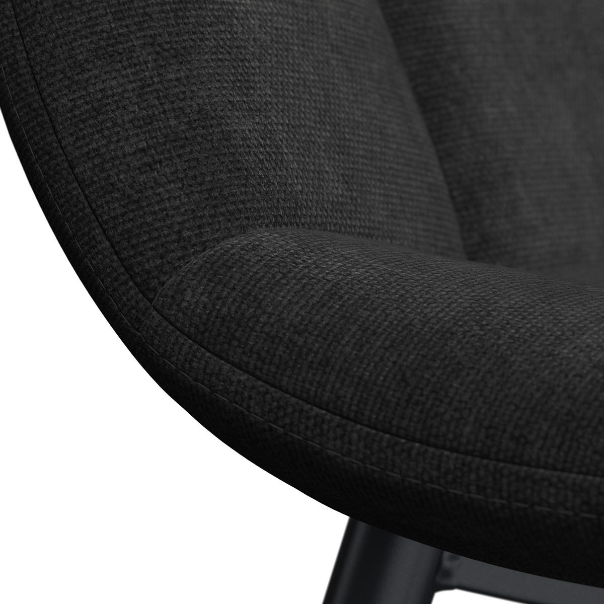 ŽIDLE RIA - černá, Moderní, kov/textil (44/87/54cm) - Bessagi Home