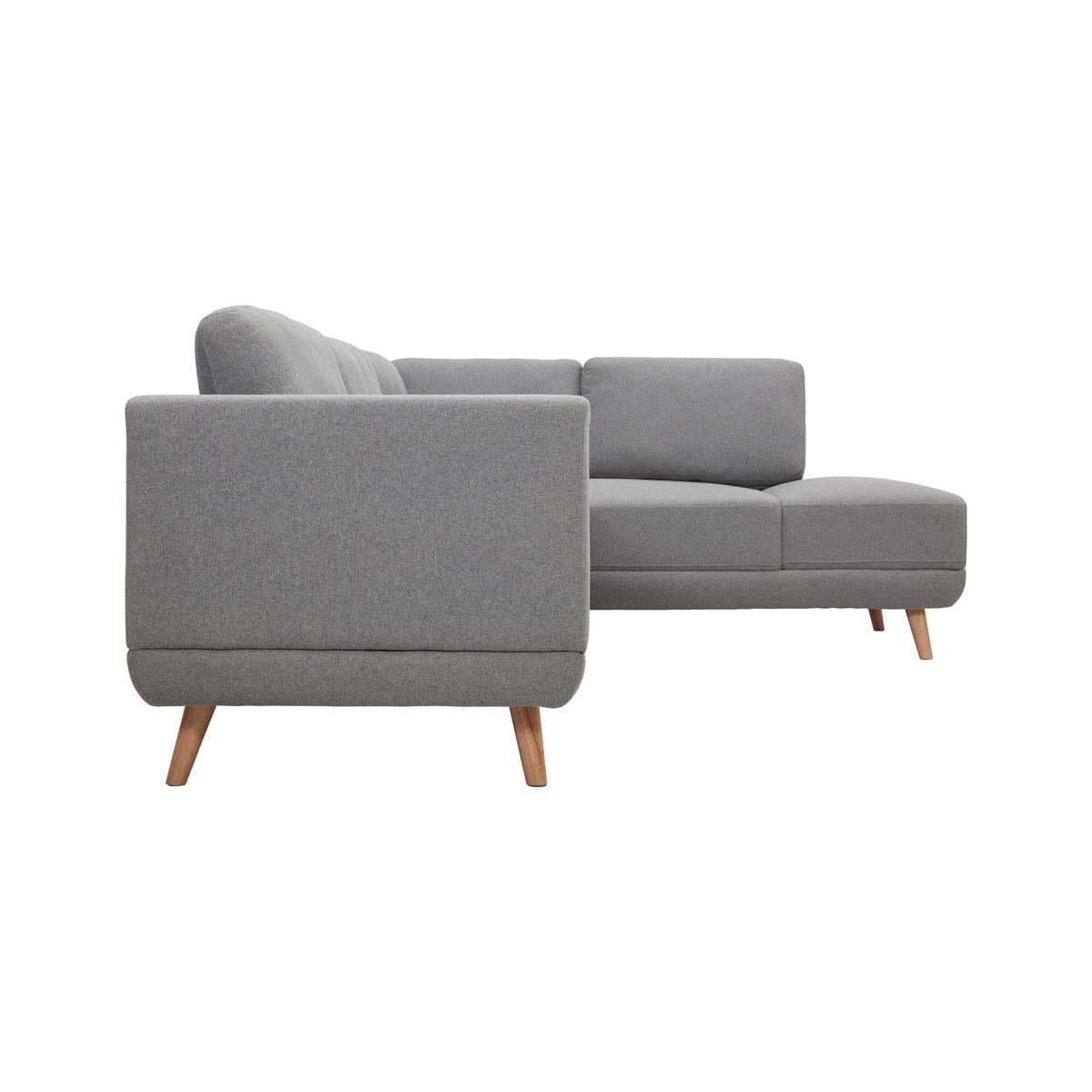 Sedací souprava KYLE šířka 242cm/162cm - šedá/přírodní barvy, Moderní, dřevo/textil (242/88/189cm) - Bessagi Home