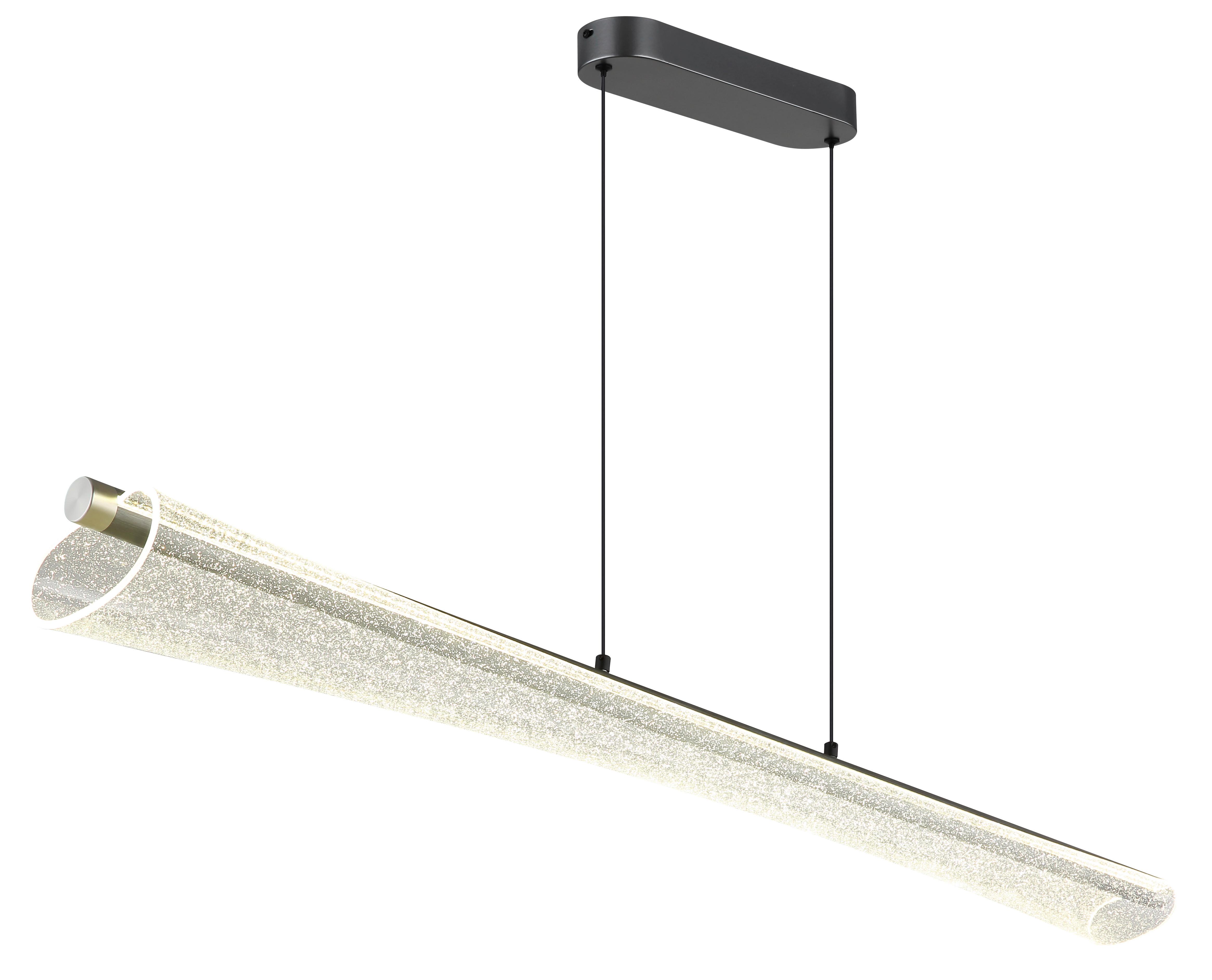 ZÁVESNÉ LED SVIETIDLO MALINDA - číra/čierna, Design, kov/plast (121/13,5/120cm) - Globo