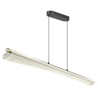 ZÁVESNÉ LED SVIETIDLO MALINDA - číra/čierna, Design, kov/plast (121/13,5/120cm) - Globo