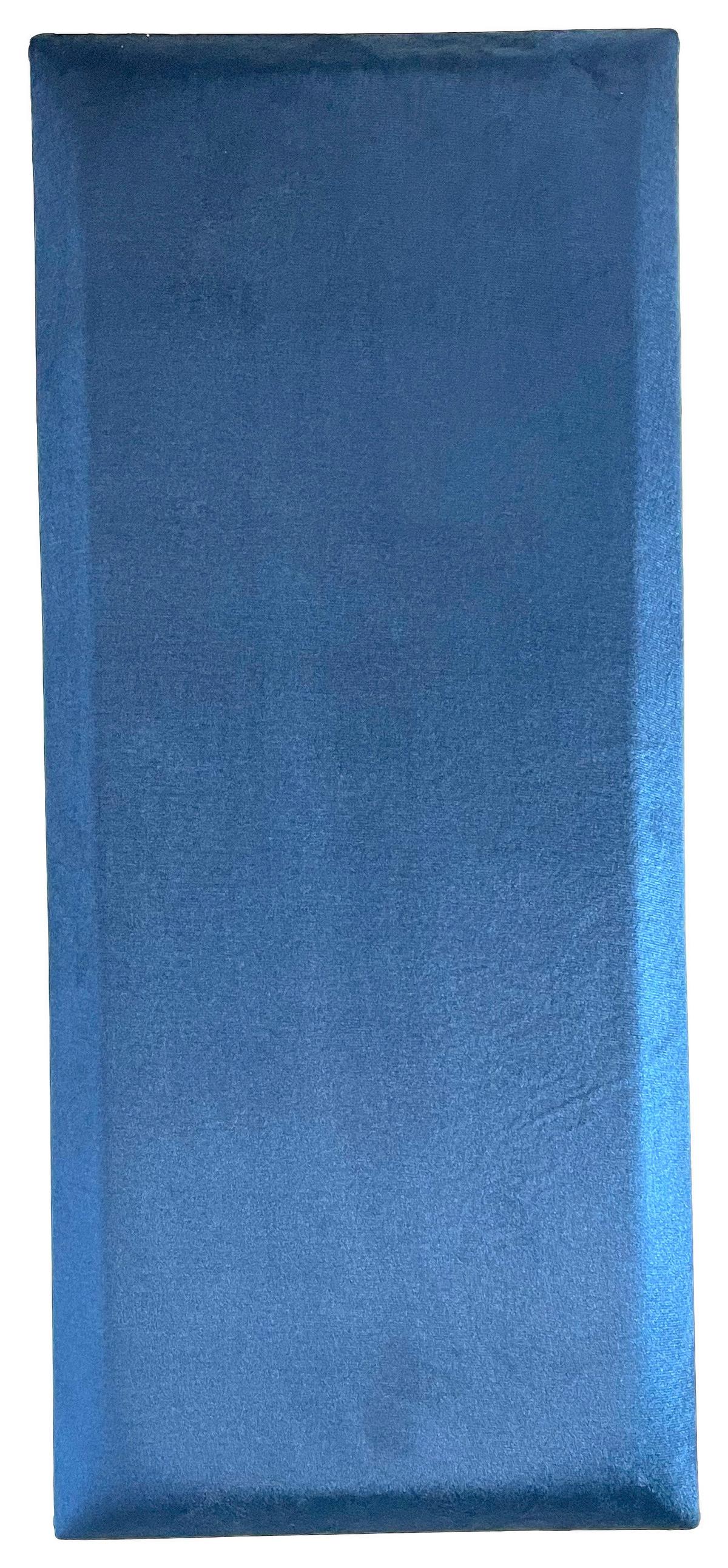 čalúnený panel 2ks, 70x30cm obdĺžnik, tmavomodrá - tmavomodrá, Basics, textil (70/30/4cm) - MID.YOU