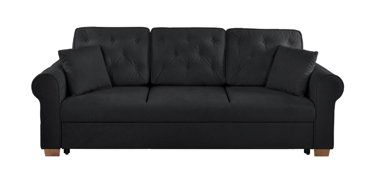 Schlafsofa Arles, Anthrazit 75 B: 240 Cm - Anthrazit/Buchefarben, Design, Textil (240/94/98cm) - MID.YOU