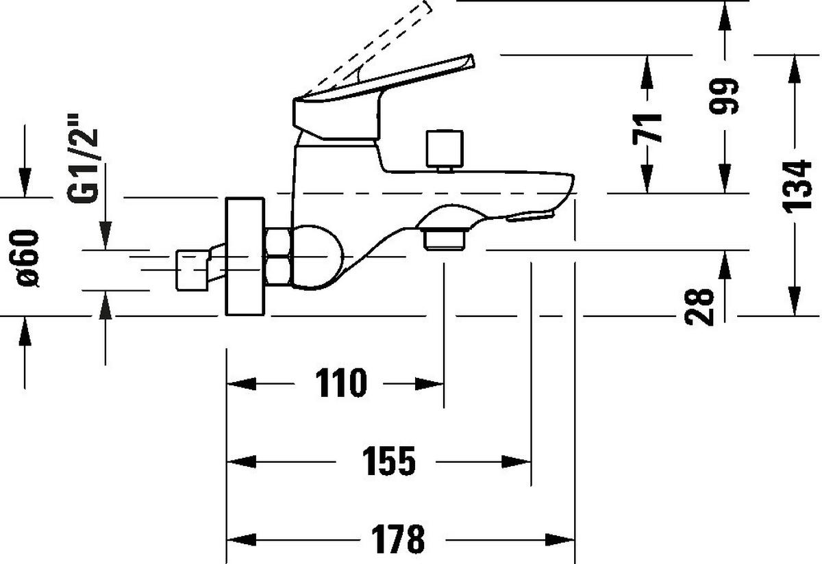 Kádtöltő Csaptelep No.1 - Trend, fém (21.6/17.8/13.7cm)
