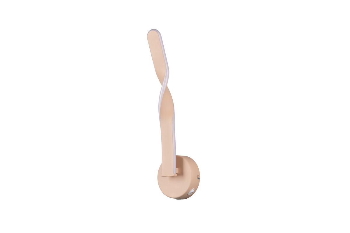 LED-Wandleuchte Ginko Weiß Sandfarben B: 12 cm - Sandfarben/Weiß, Design, Kunststoff/Metall (45,5/12/15cm)