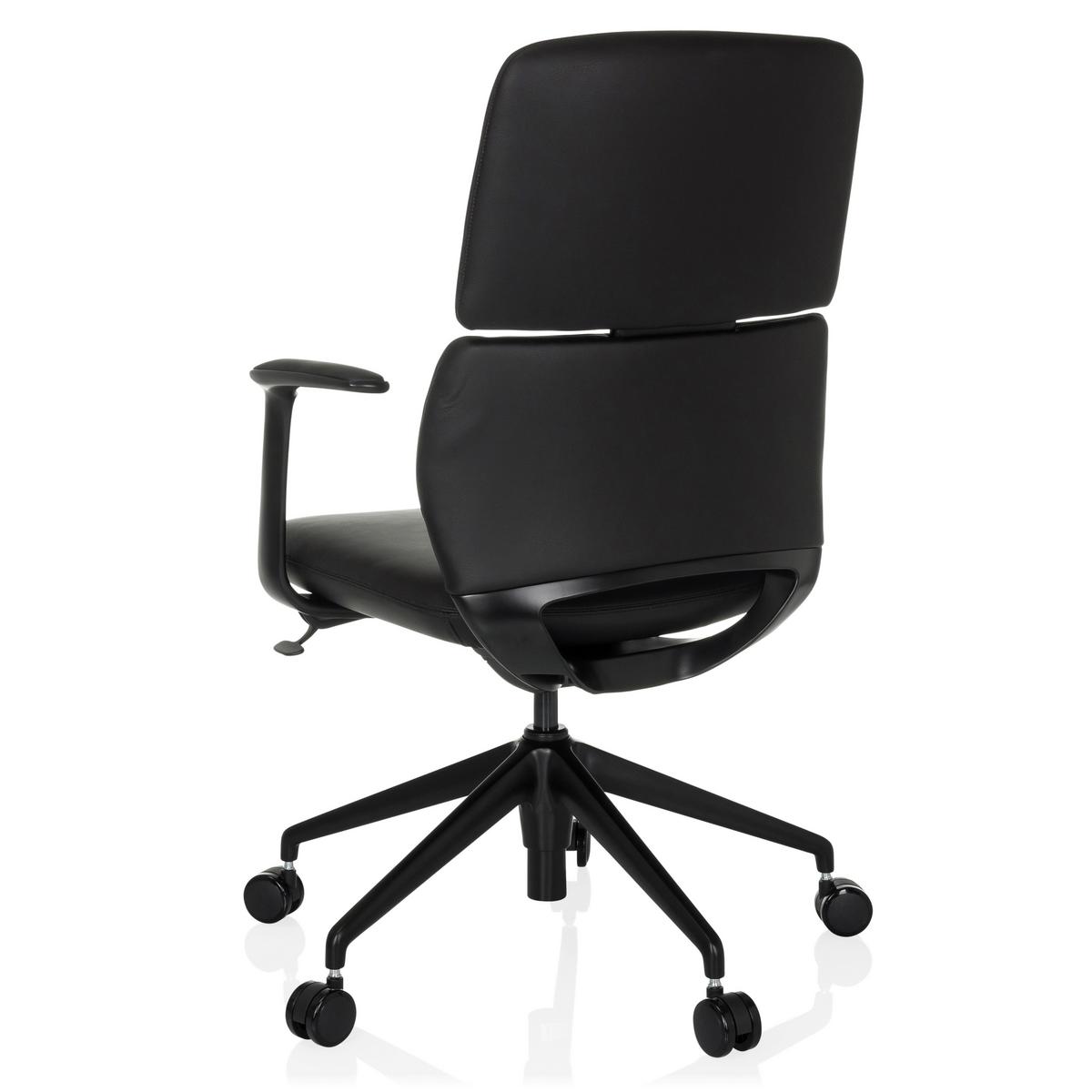 Drehstuhl Schwarz B: 62 cm - Schwarz, MODERN, Leder/Kunststoff (62/98-108/60cm) - MID.YOU