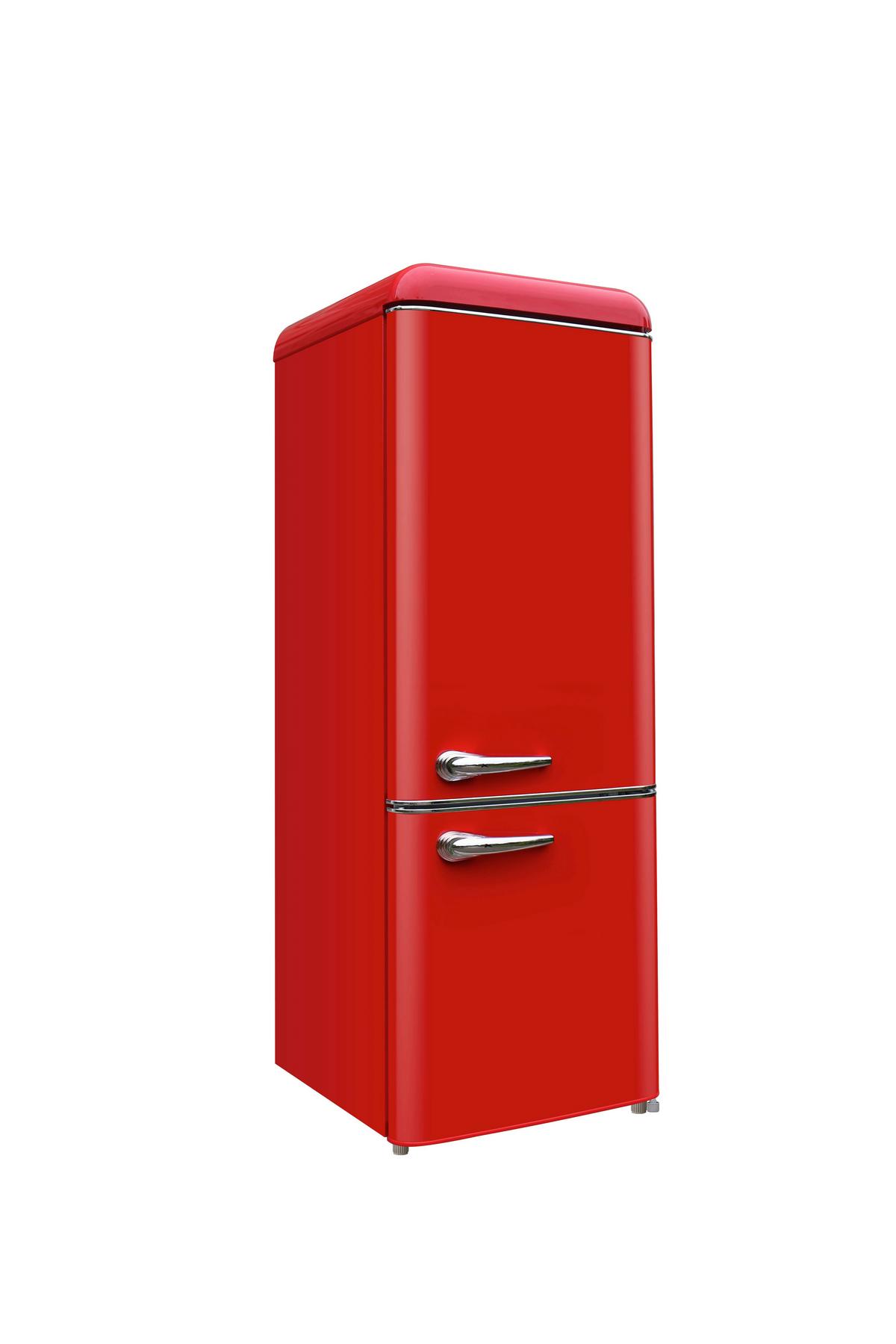 Kühl-Gefrier-Kombination Ceem BFr 210 - Rot, Basics, Metall (54,5/149,5/58cm) - CEEM