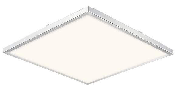 LED-Deckenleuchte Ole L: 48 cm mit Farbwechsler - Chromfarben/Weiß, MODERN, Kunststoff/Metall (48/48/6cm) - Luca Bessoni
