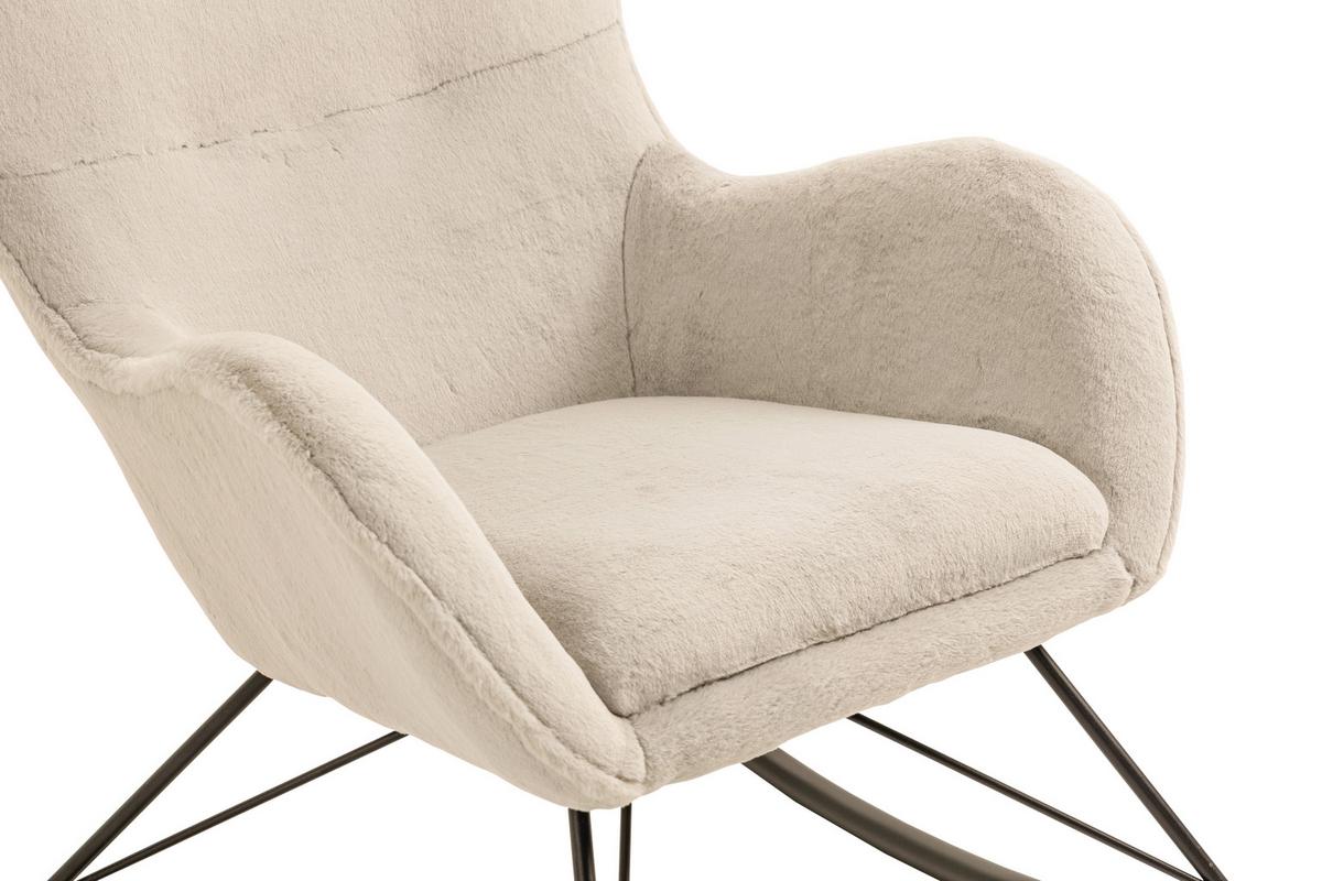 Schaukelstuhl Eiche Dekor, Beige B: 70 Cm - Eichefarben/Beige, MODERN, Textil/Metall (70/102/94cm) - Livetastic