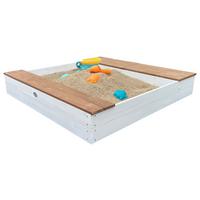 Sandkasten A031.016.01 - Braun/Weiß, KONVENTIONELL, Holz (117/18,7/119cm) - Ambia Garden